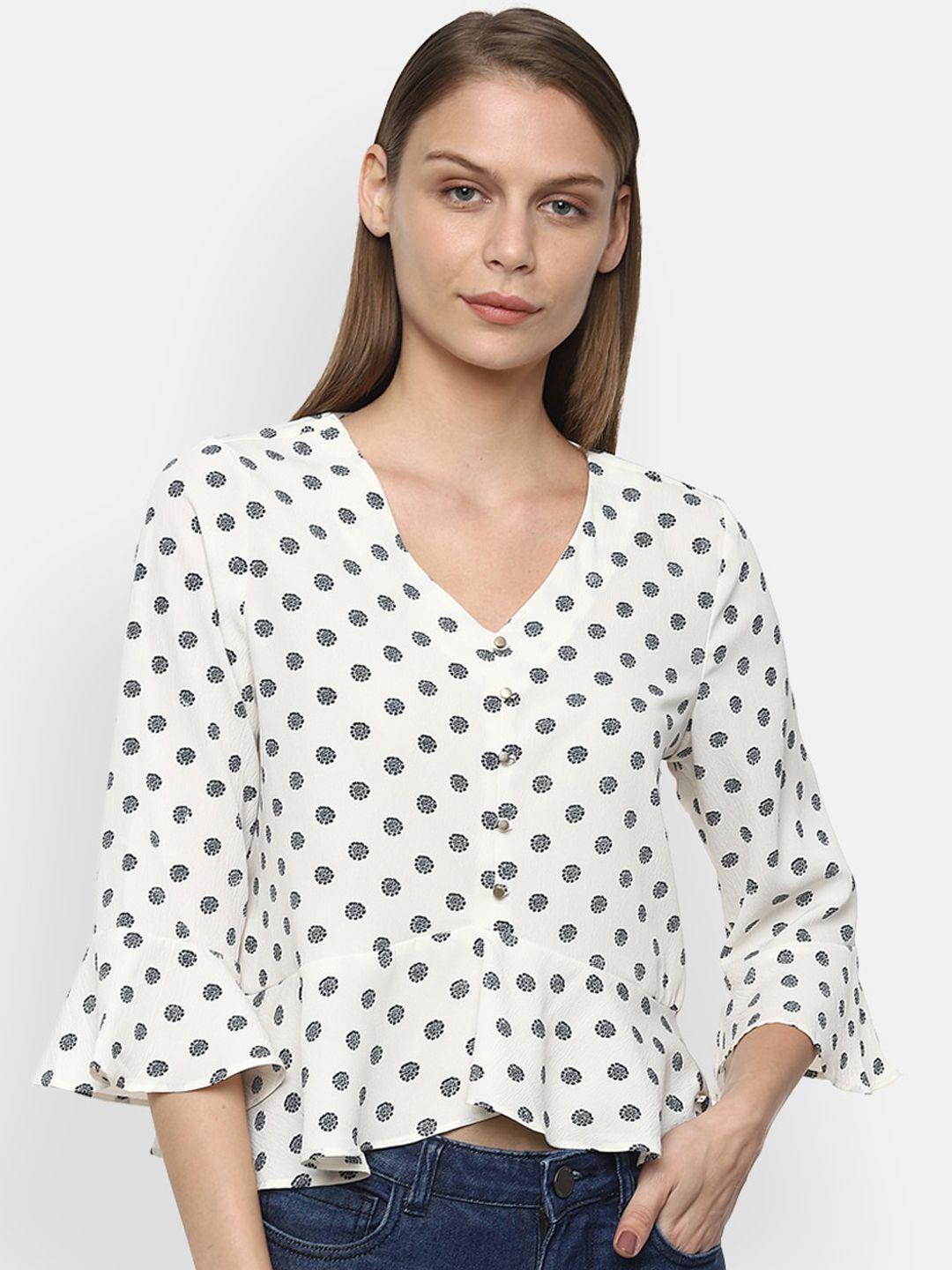 van heusen women white printed top