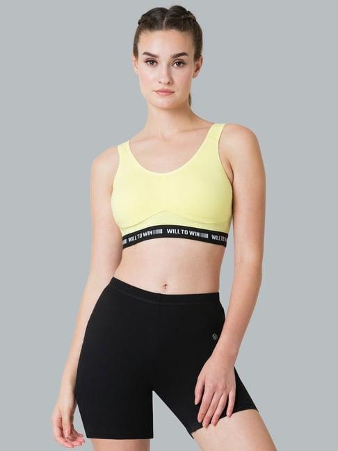 van heusen yellow cotton sports bra