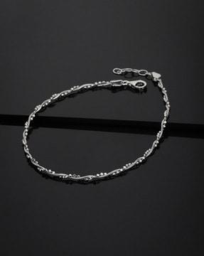 vana035 925 sterling silver rhodium-plated anklet