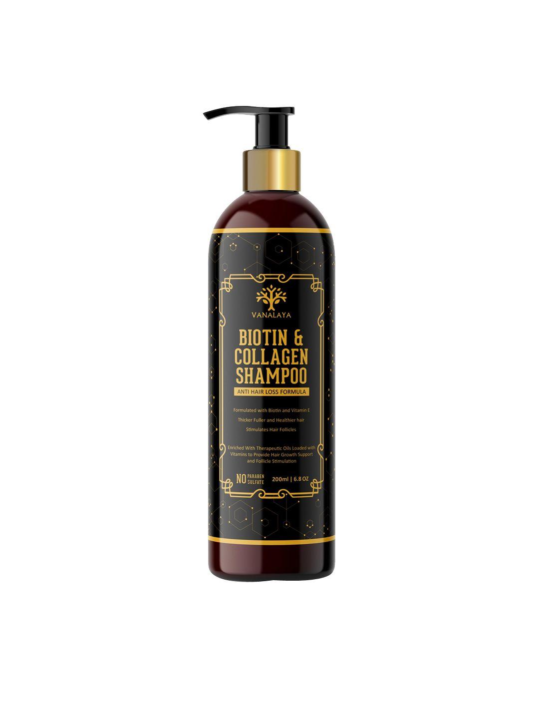 vanalaya biotin collagen volumizing hair shampoo for hair volume & hair loss - 200 ml