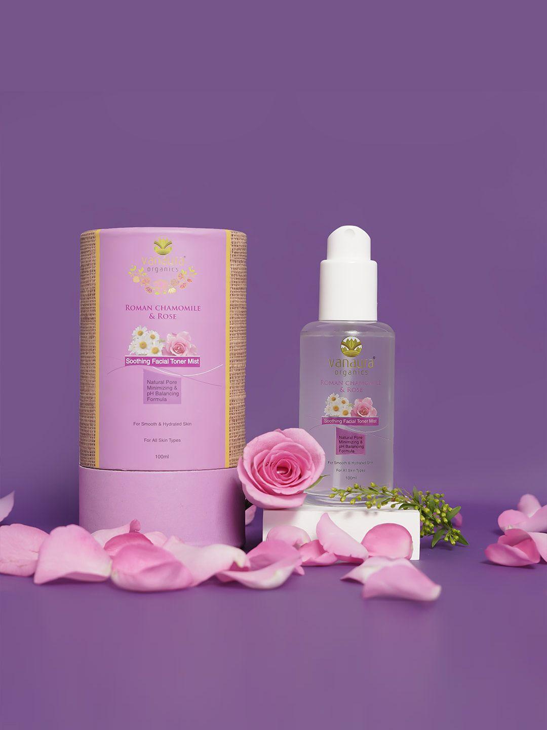 vanaura organics roman chamomile & rose soothing facial toner