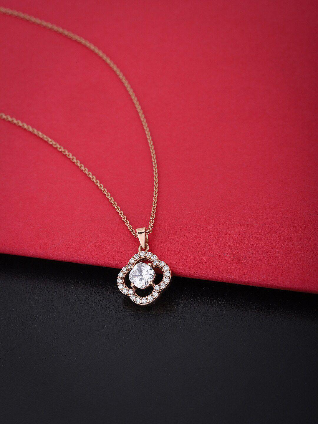 vanbelle rose gold & white sterling silver rose gold-plated necklace