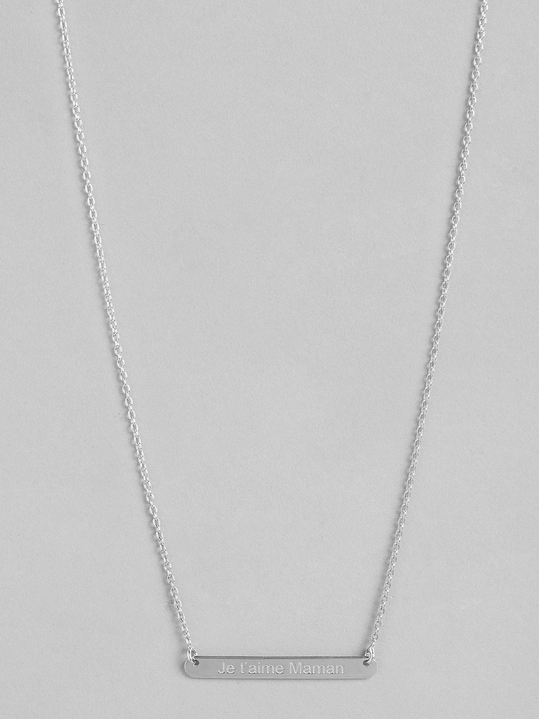 vanbelle 925 sterling silver rhodium-plated necklace