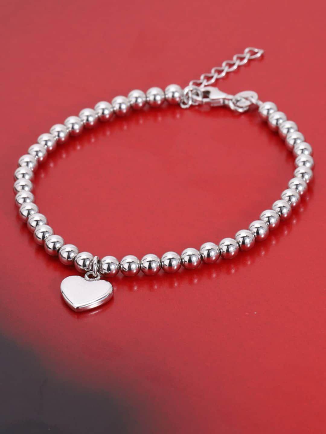 vanbelle women 925 sterling silver beaded charm bracelet