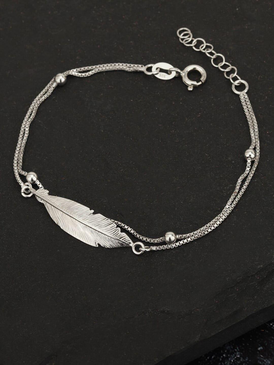 vanbelle women 925 sterling silver rhodium-plated link bracelet