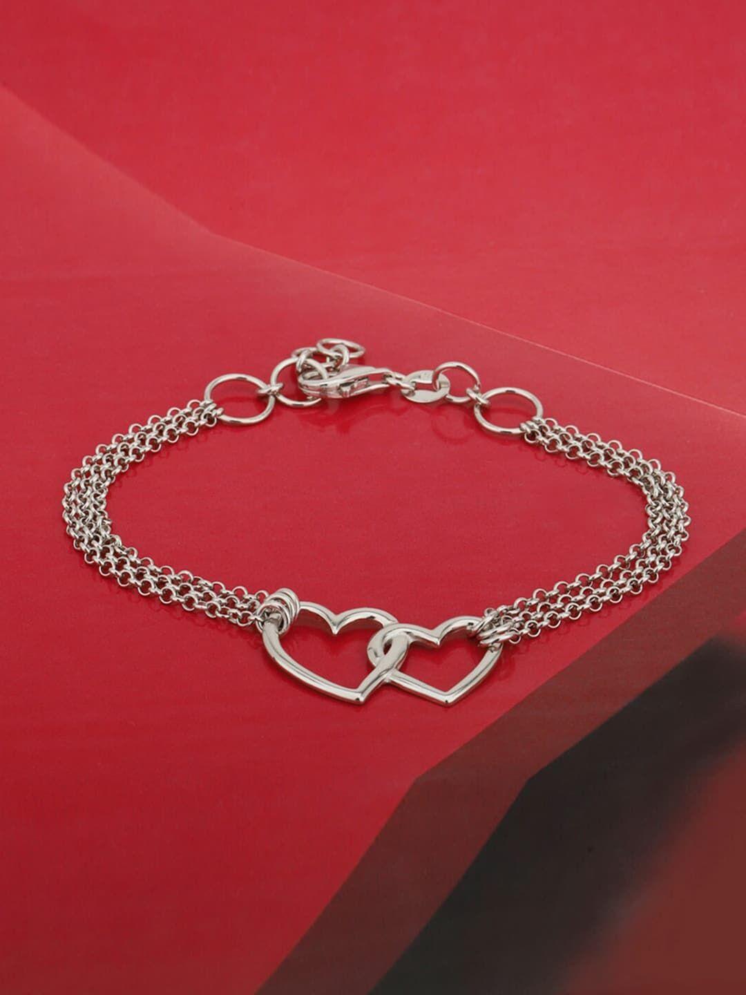 vanbelle women 925 sterling silver rhodium-plated wraparound bracelet