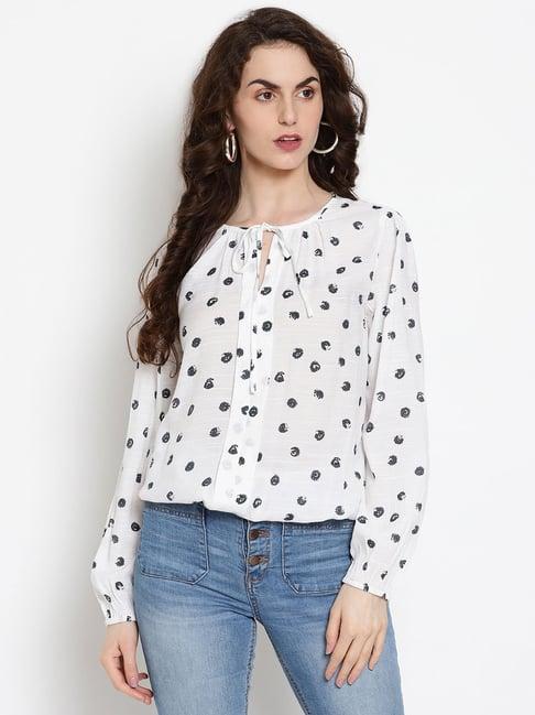 vanca eco white printed top