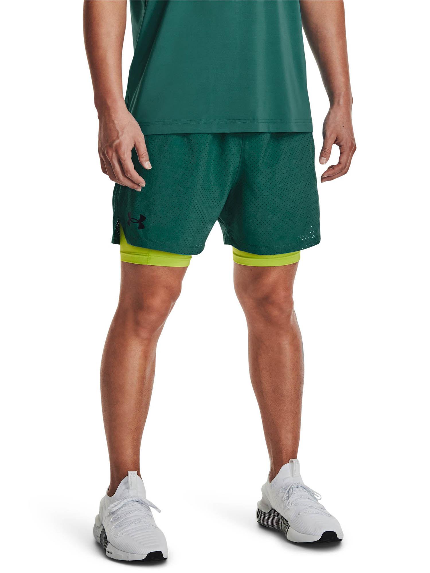 vanish woven 2-in-1 vent shorts-green