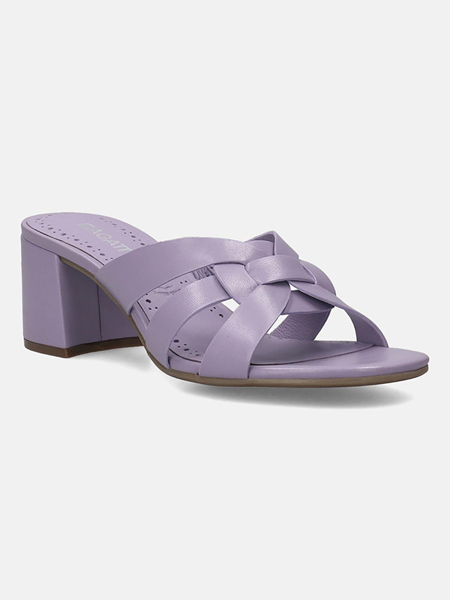 vanita purple leather womens sandals