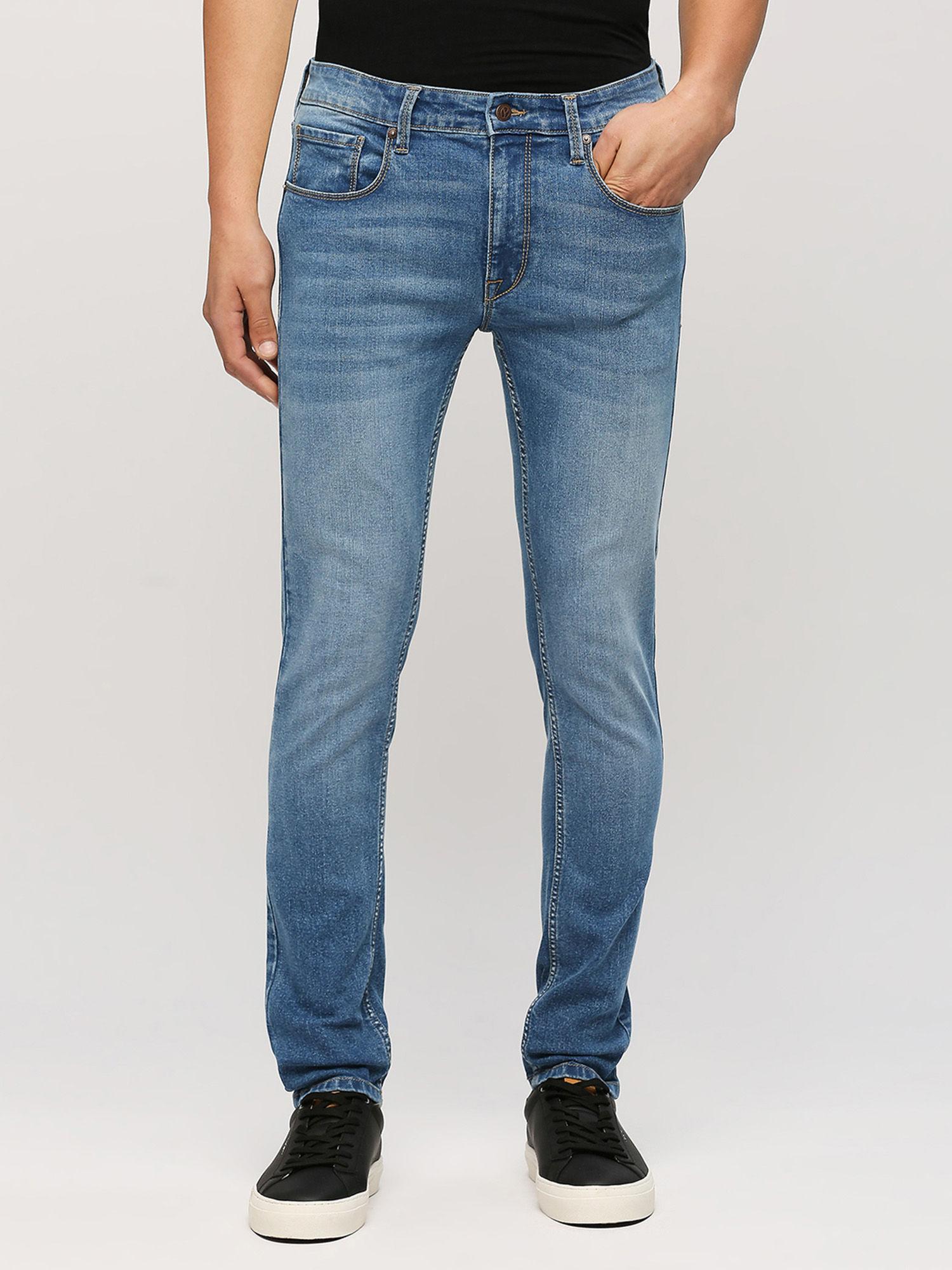 vapour tapered fit low waist jeans blue