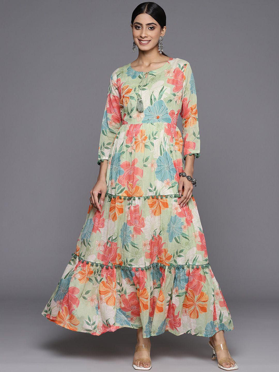 varanga floral printed maxi dress