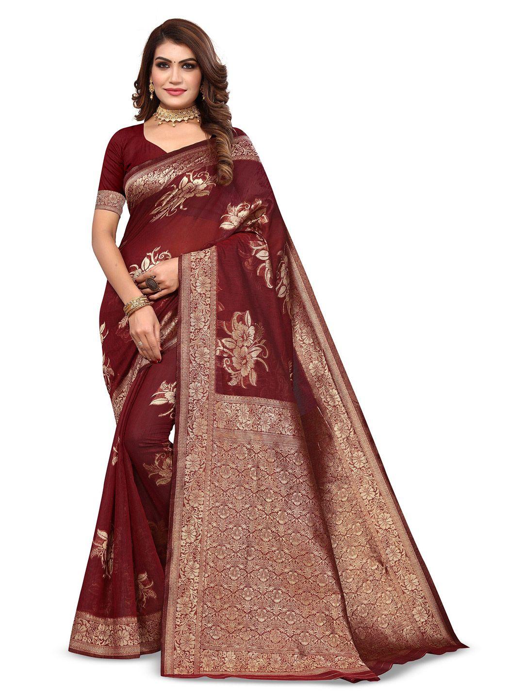 varanga floral woven design zari art silk banarasi saree