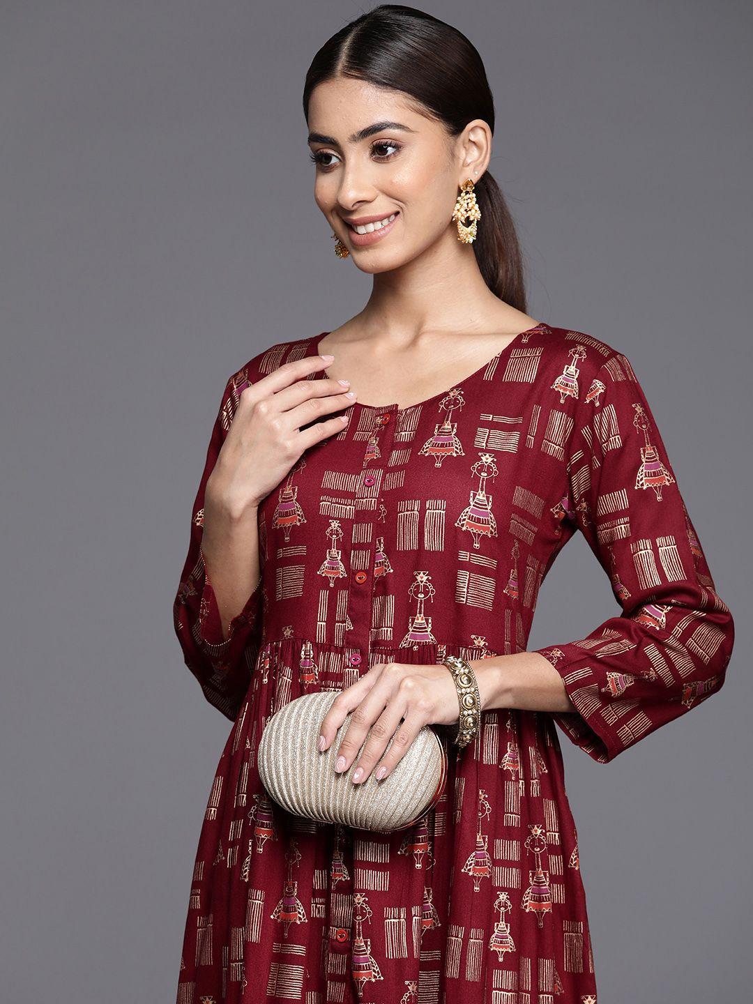 varanga-round-neck-ethnic-motifs-printed-a-line-midi-dress