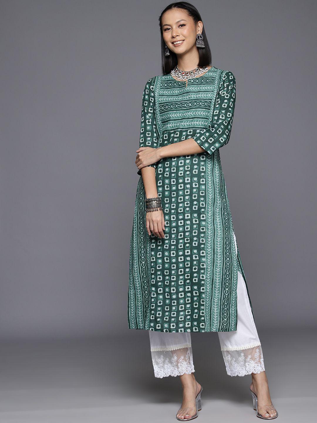 varanga women geometric printed cotton kurta