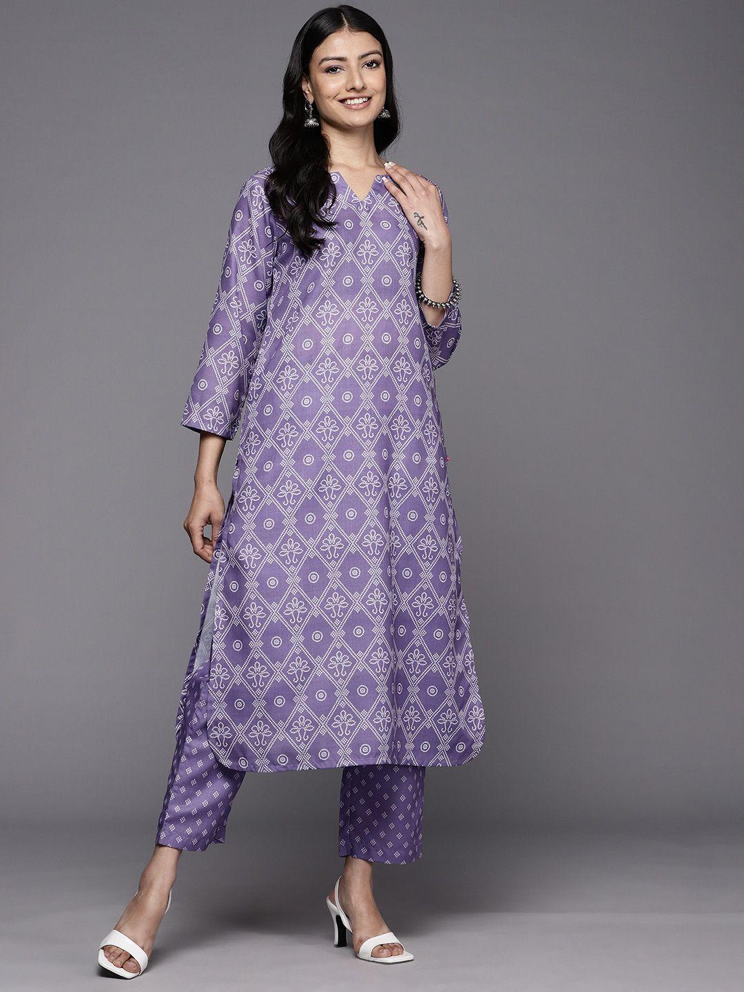 varanga bandhani printed kurta with trousers