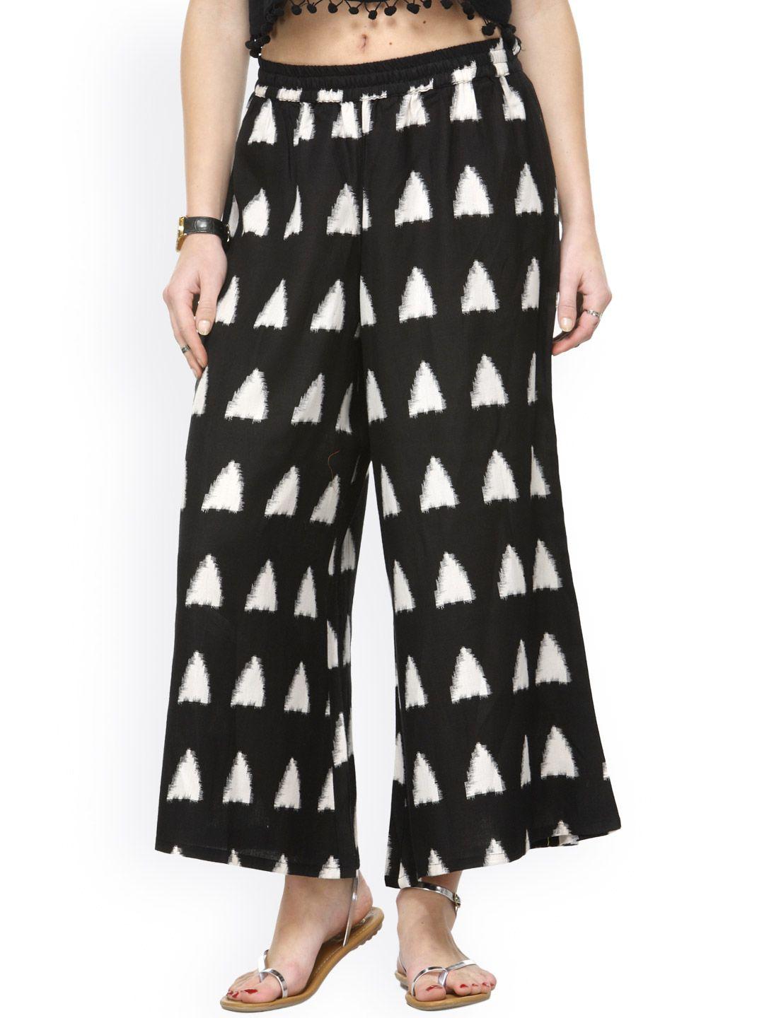 varanga black & white printed palazzos