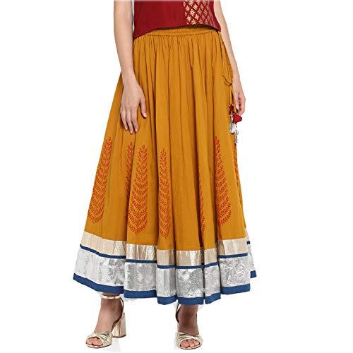 varanga cotton skirt bottom yellow