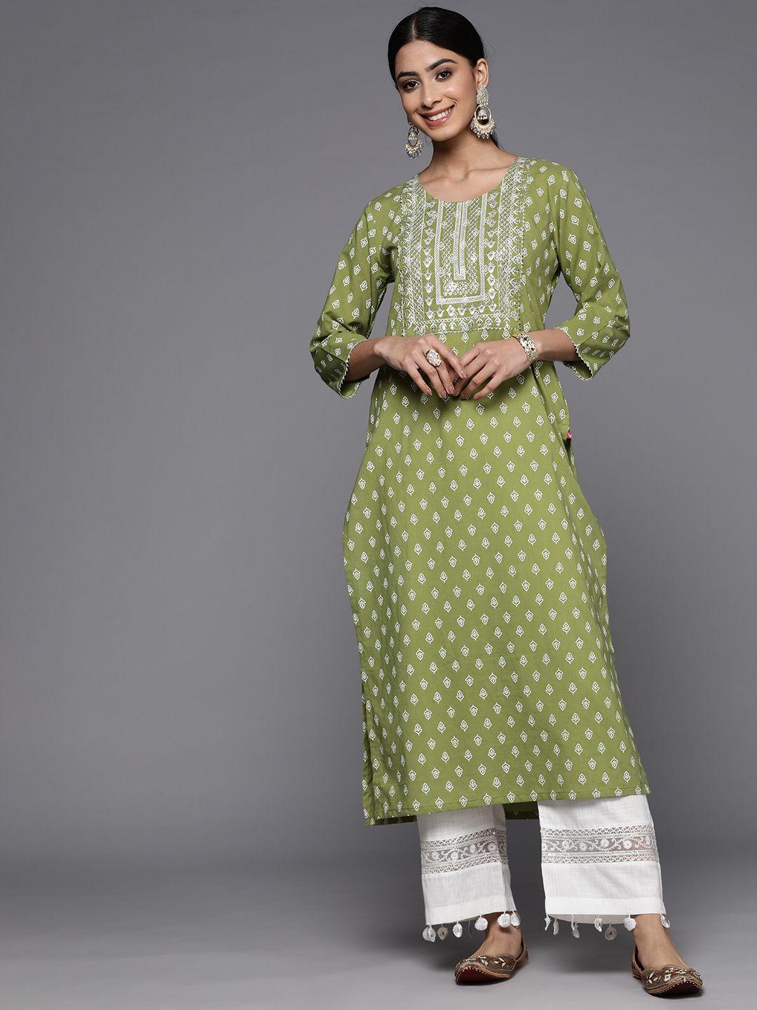 varanga ethnic motifs yoke design gotta patti cotton kurta