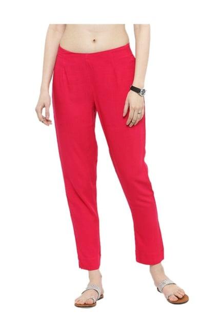 varanga fuchsia rayon viscose pants