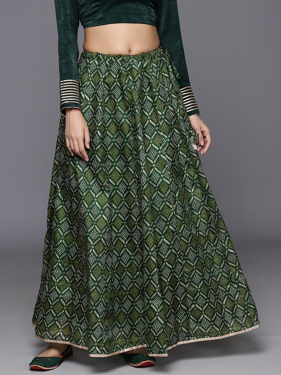 varanga printed a-line maxi skirt