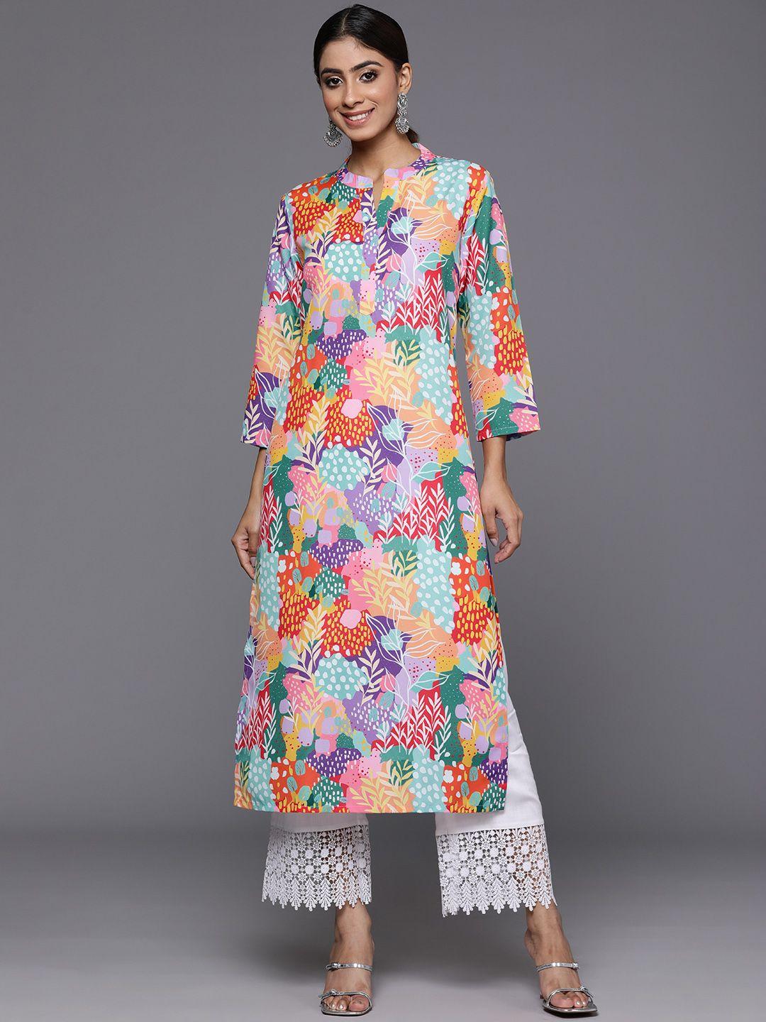 varanga printed mandarin collar kurta