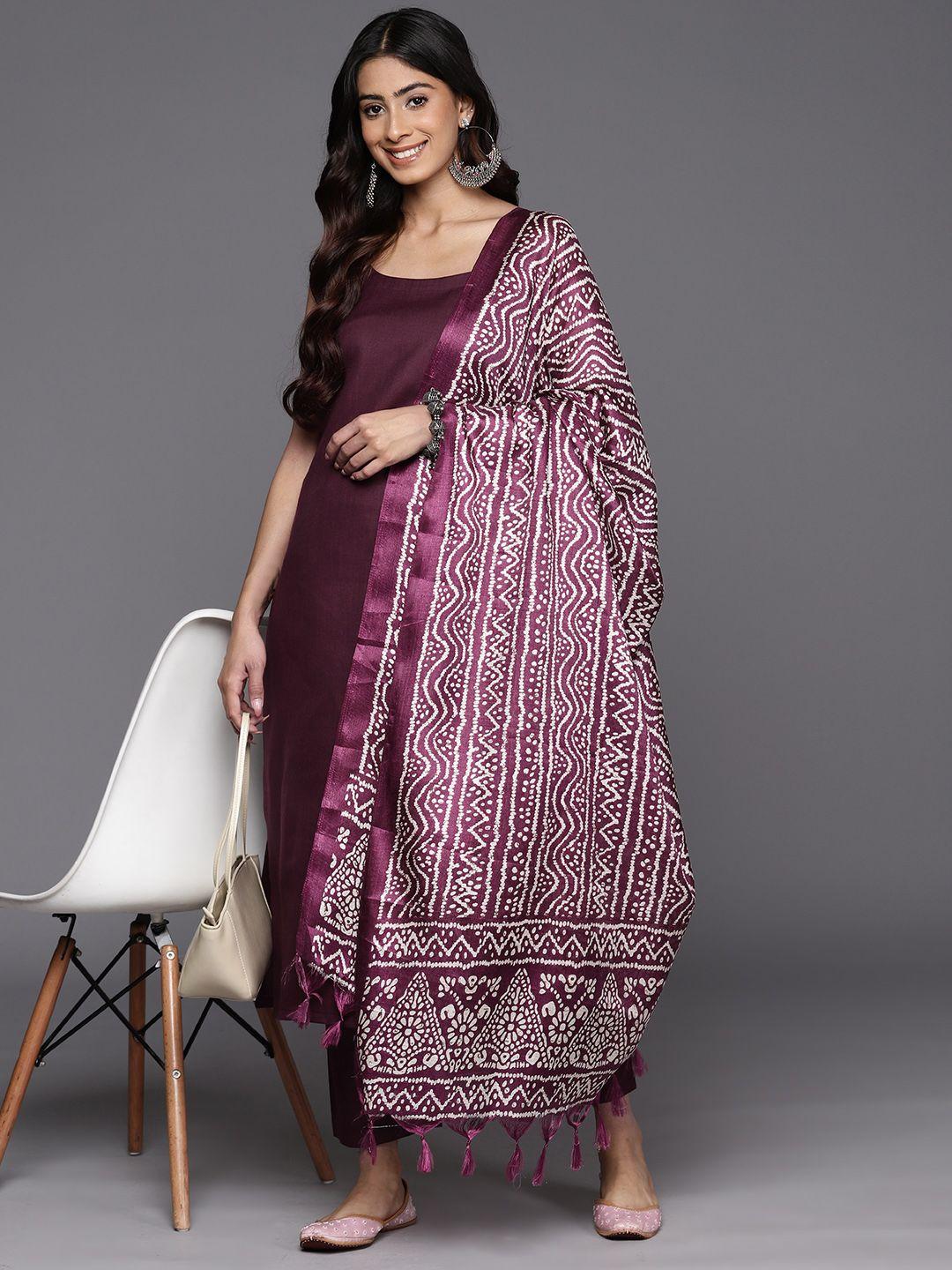 varanga regular kurta with trousers & dupatta