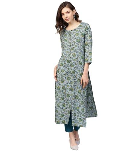 varanga women's cotton solid regular kurta set (nv_var229856_green