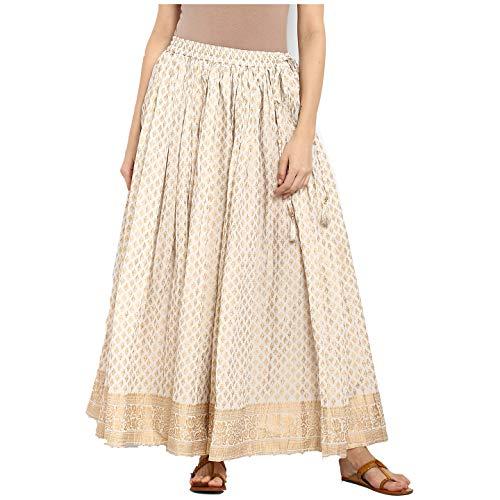 varanga women's skirt bottom (kff-var218692-l_ivory_large)