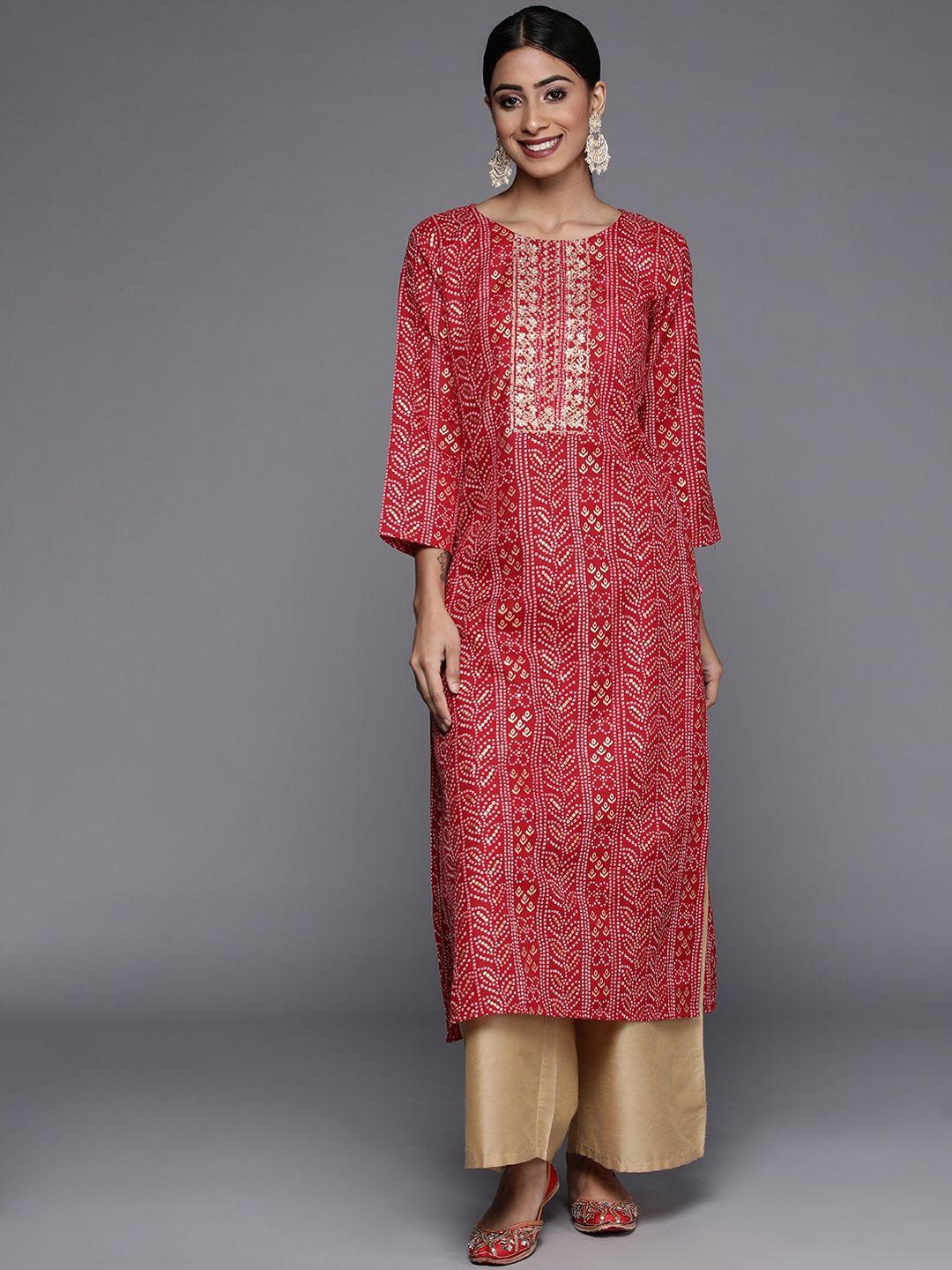 varanga women bandhani printed kurta