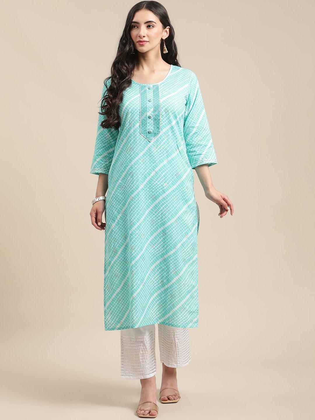 varanga women blue printed kurta