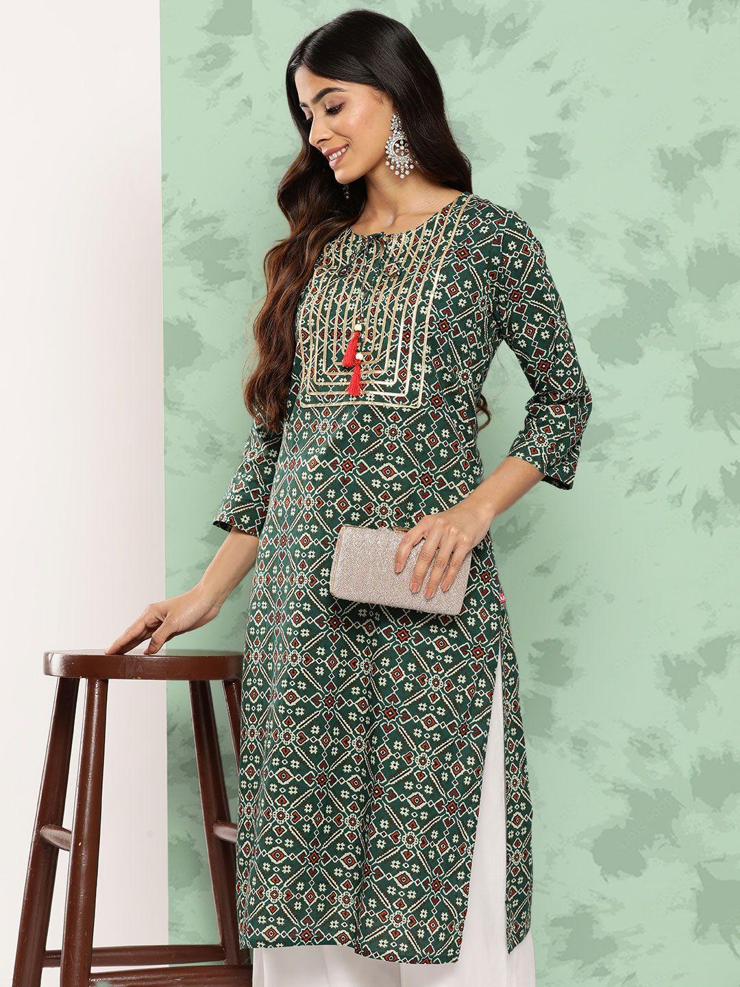 varanga women ethnic motifs printed gotta patti indie prints kurta