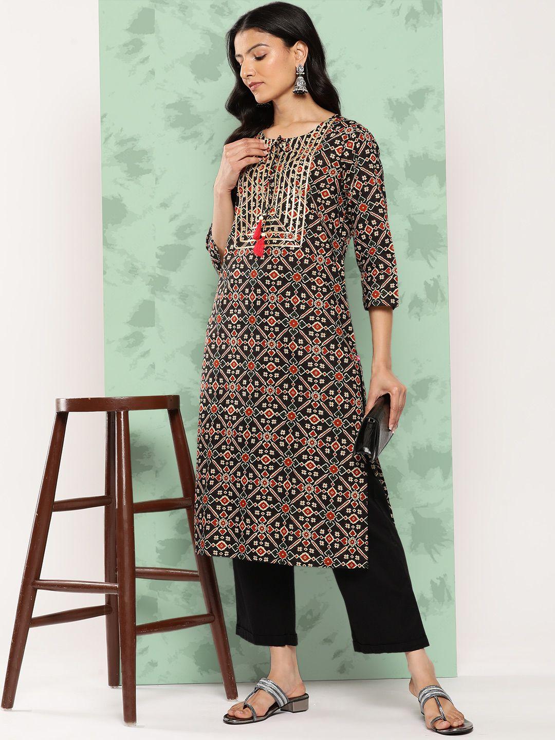 varanga women ethnic motifs printed gotta patti indie prints kurta