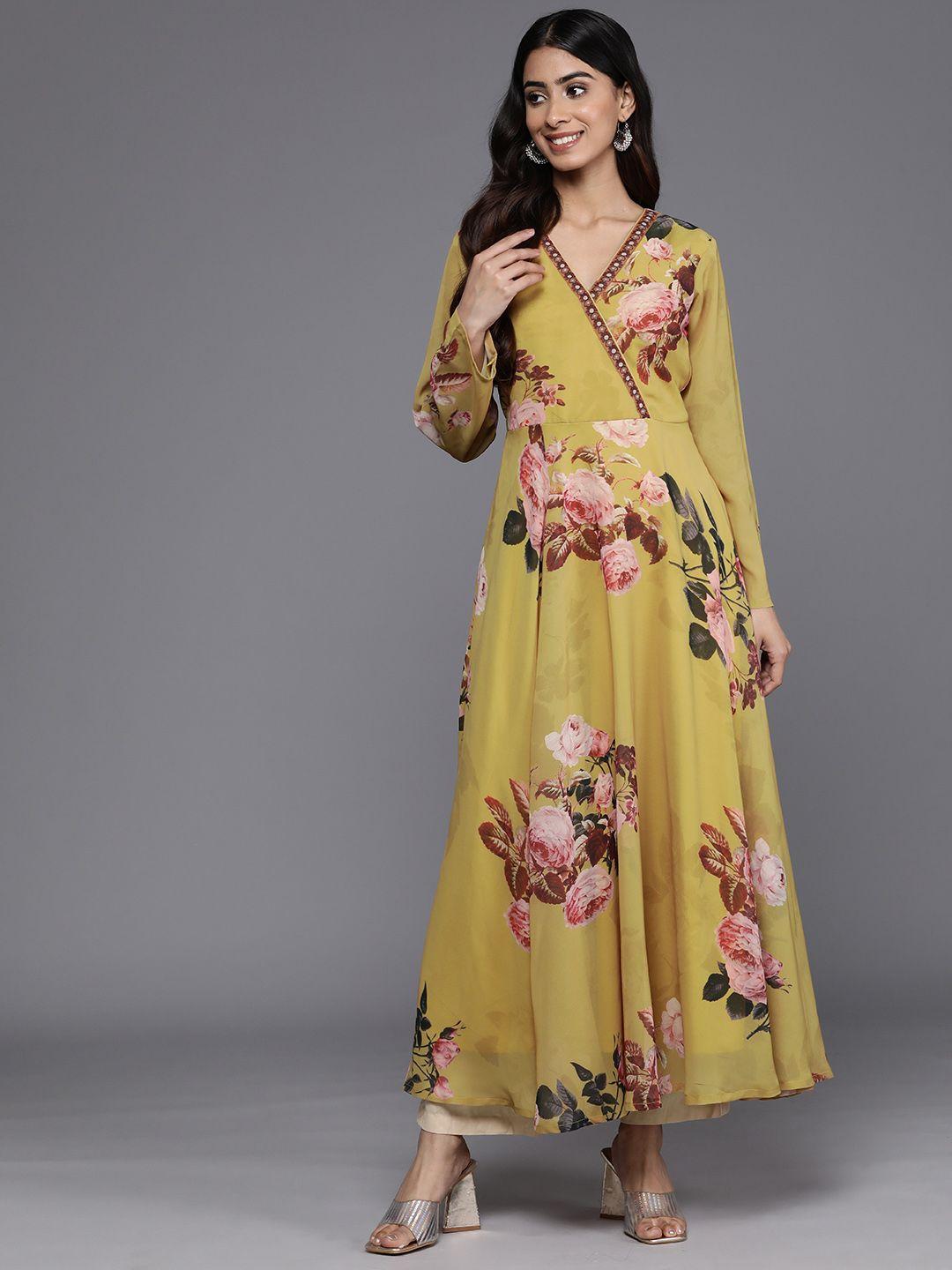 varanga women floral printed georgette kurta