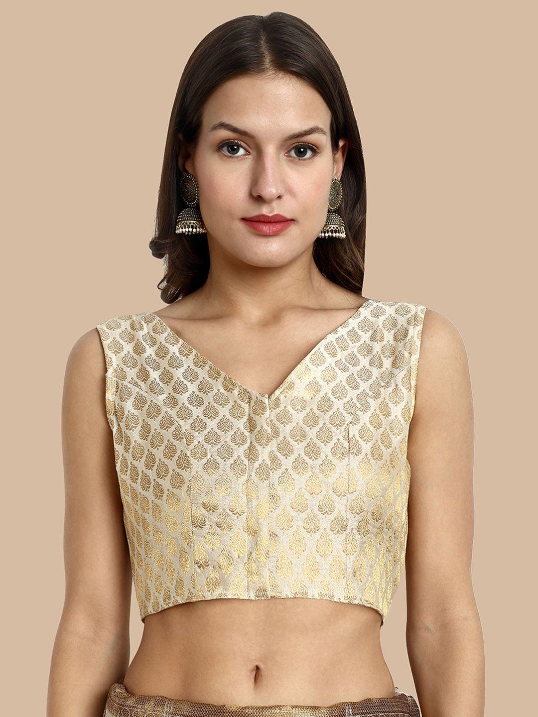 vardha ethnic motifs woven design saree blouse