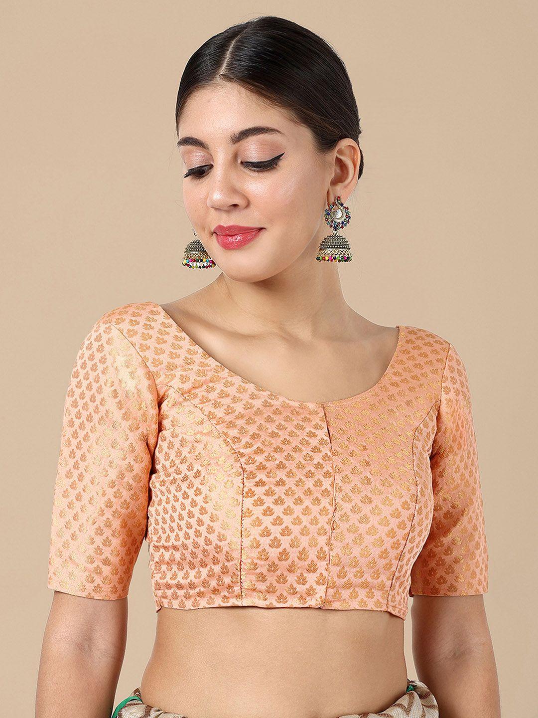 vardha woven design brocade datail saree blouse