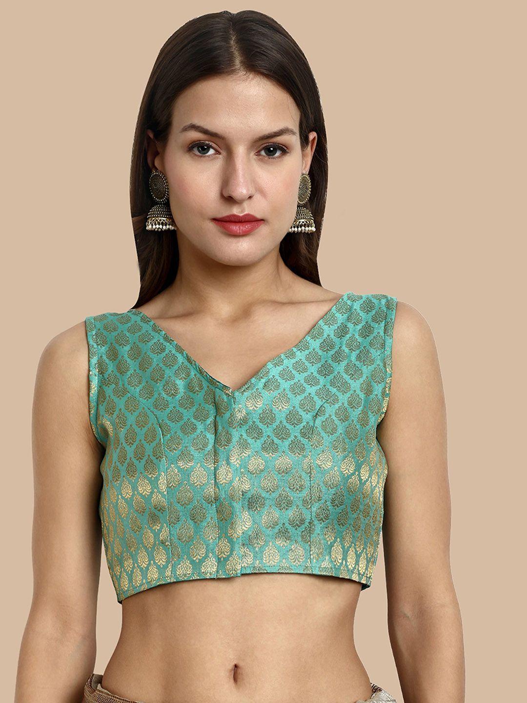 vardha ethnic motifs woven design saree blouse