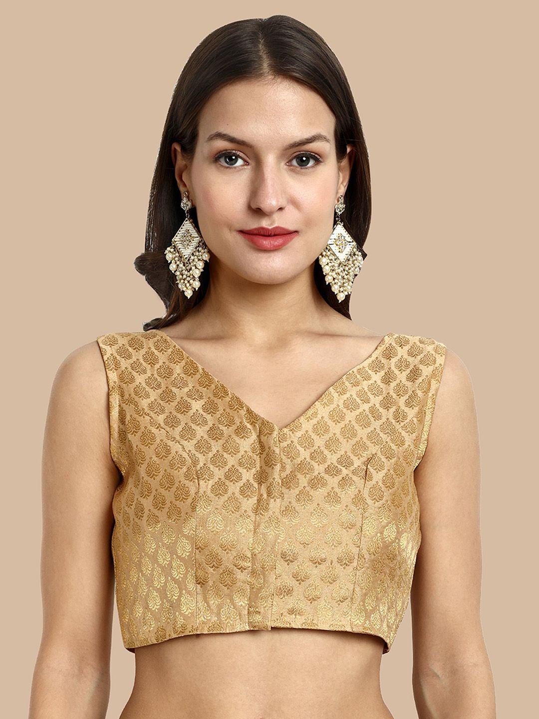 vardha ethnic motifs woven design saree blouse