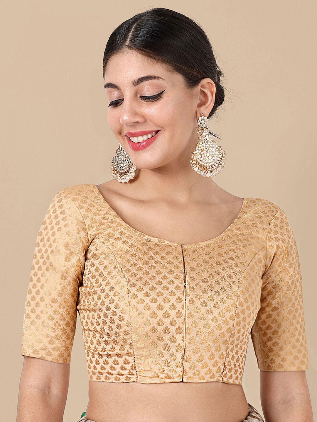vardha woven design brocade detail saree blouse