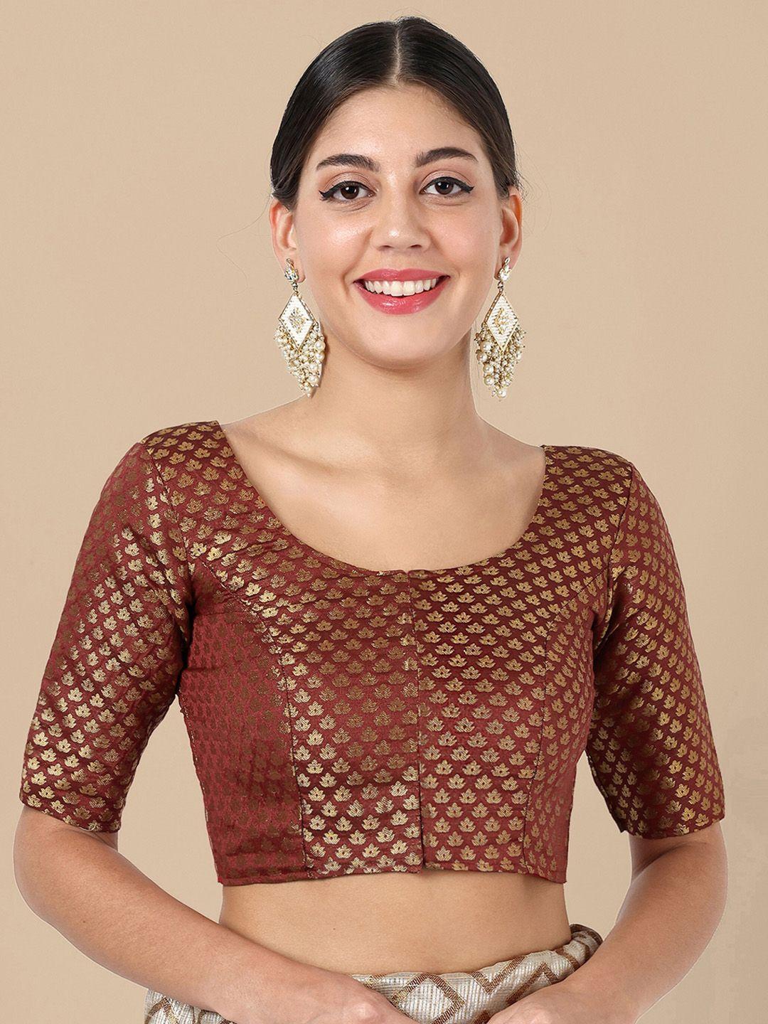 vardha woven design brocade detail saree blouse