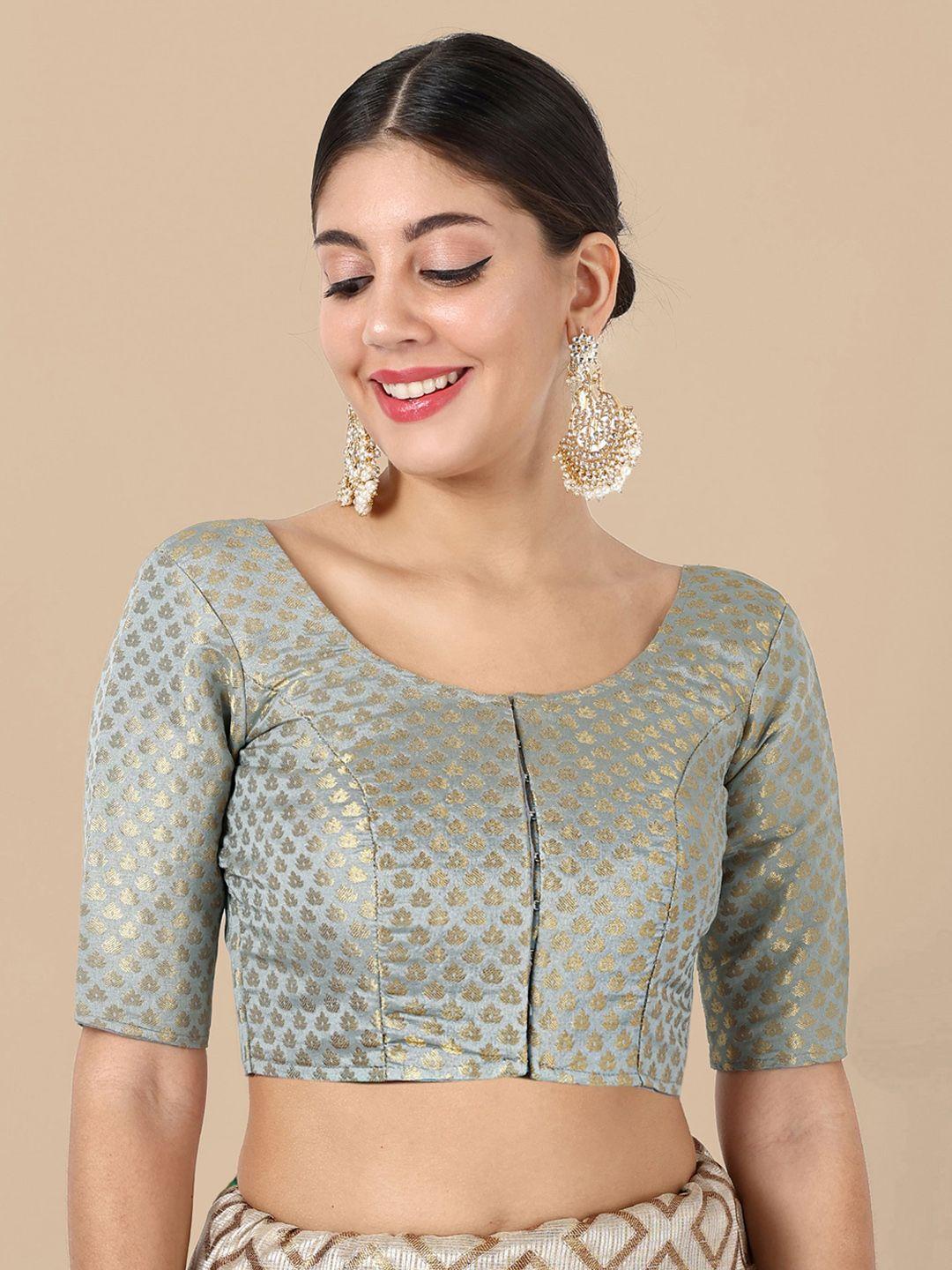 vardha woven design brocade detail saree blouse