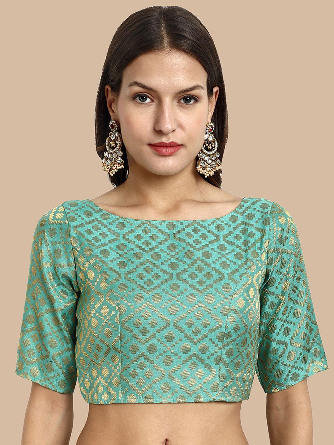 vardha woven design brocade saree blouse