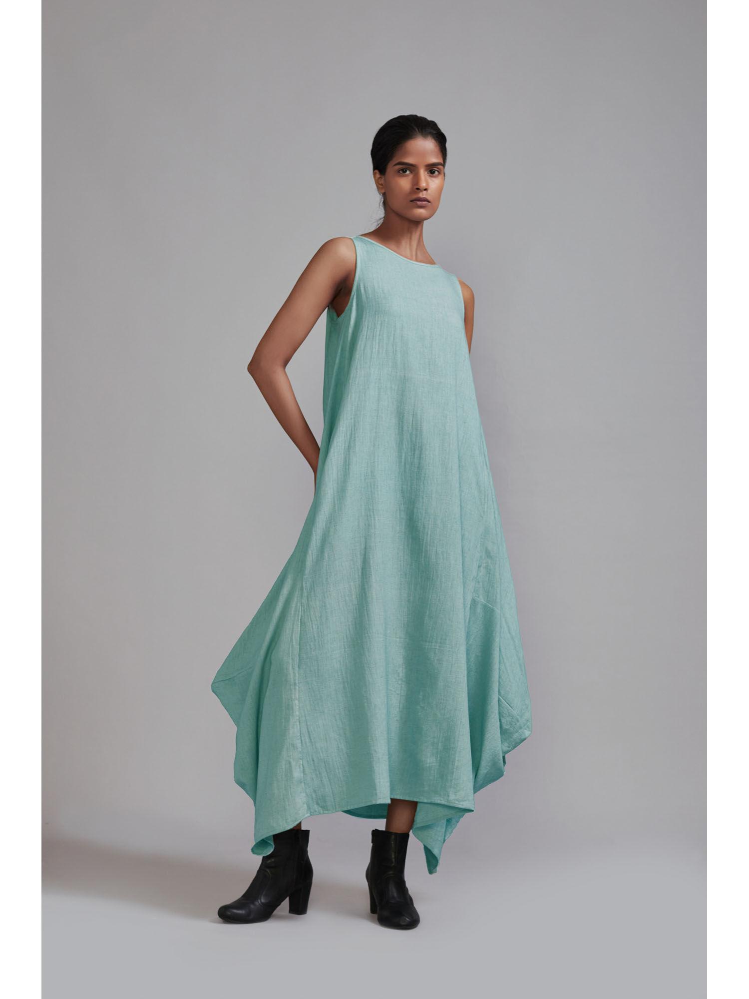 vari aakaar sky blue dress