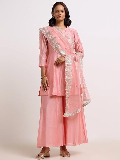 vark by westside pink printed kurti set