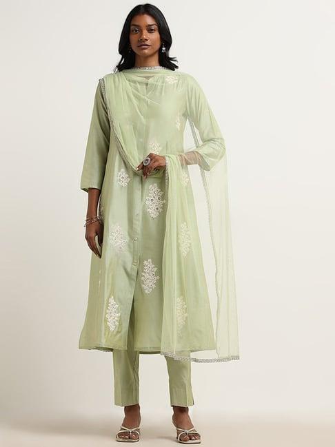 vark by westside sage kurta, ethnic pants and dupatta set