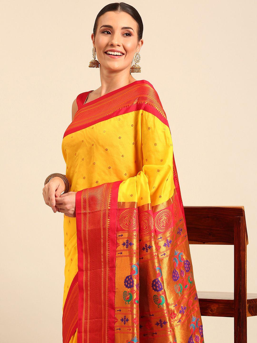 varkala silk sarees ethnic motifs zari paithani saree