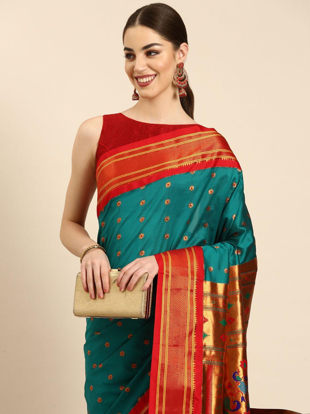 varkala silk sarees ethnic motifs zari silk blend paithani saree