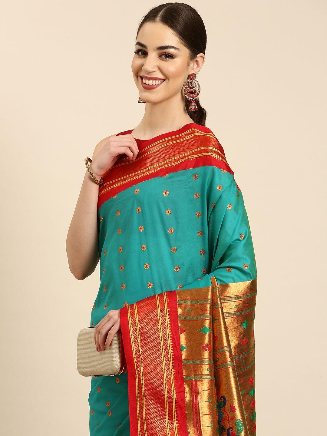 varkala silk sarees ethnic motifs zari silk blend paithani saree