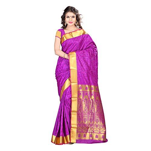 varkala silk sarees women's kanchipuram art silk saree (jp8110pv_purple)