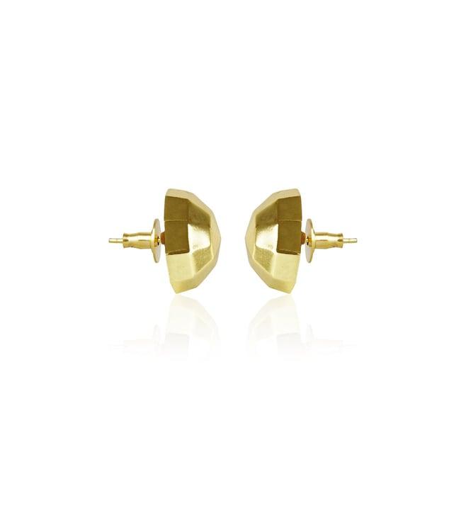 varnika arora let's disco gold tiny tinsel studs earrings