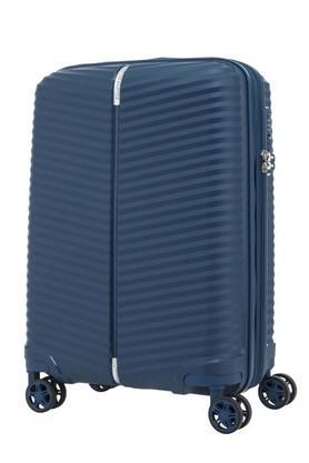 varro polypropylene 8 wheels tsa hard trolley - blue